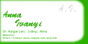 anna ivanyi business card