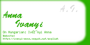 anna ivanyi business card